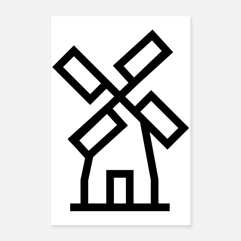 Windmill windmill air energy Poster 24" x 35" (60x90 cm)