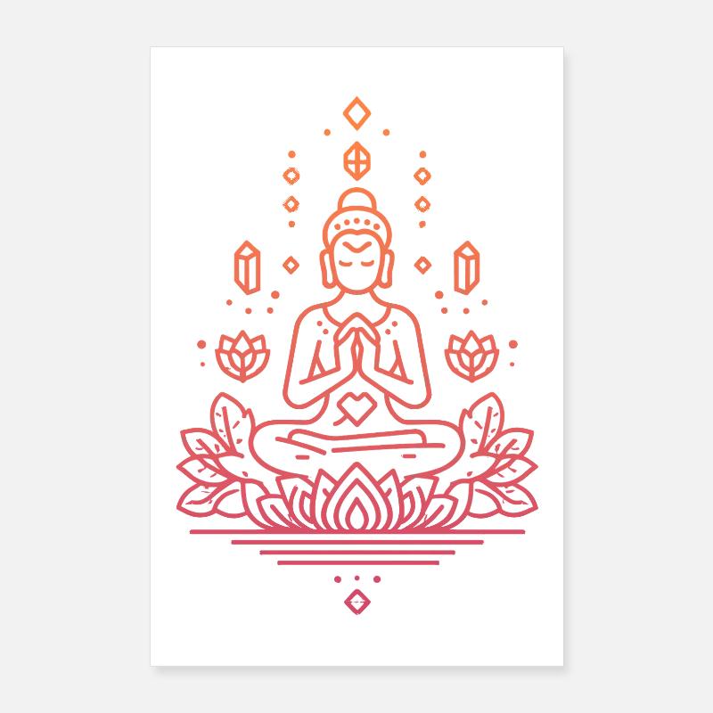 Buddha Meditations-Lotus Poster 60x90 cm