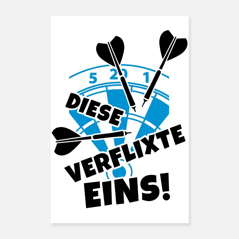 humor dart dartscheibe Poster 60x90 cm