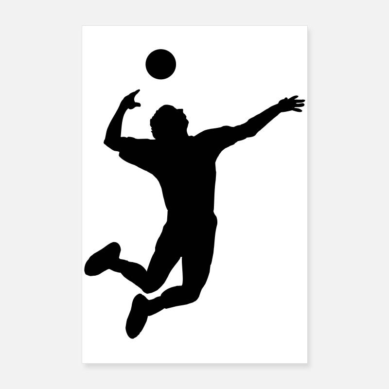 Volleyball jumped stroke or service Poster 24" x 35" (60x90 cm)