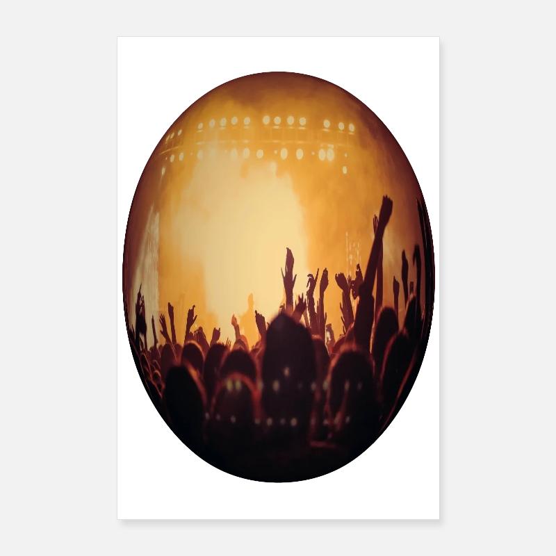 Concert light: Crowdsilhouette Poster 24" x 35" (60x90 cm)