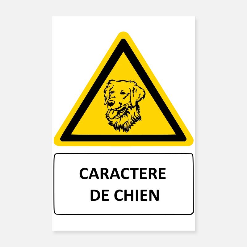 Caractère de chien Poster 60 x 90 cm