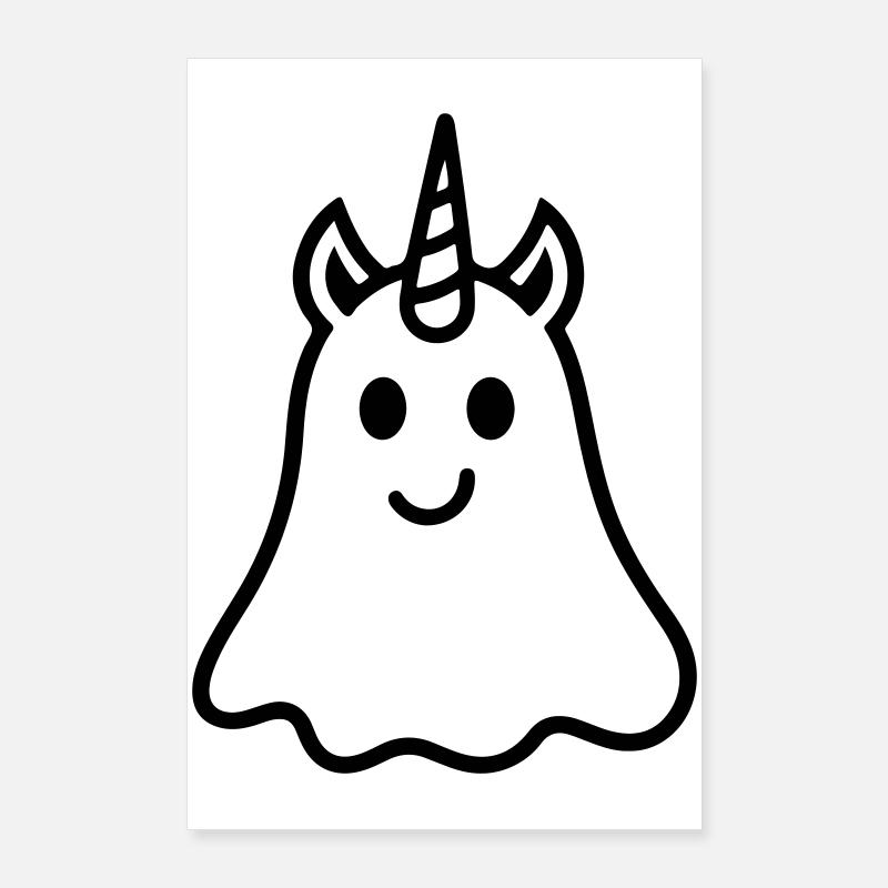 Unicorn Ghost Poster 60x90 cm