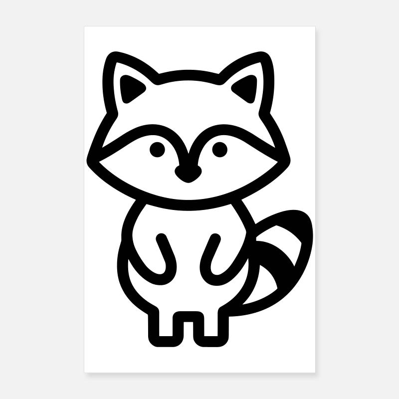 Waschbär Poster 60x90 cm