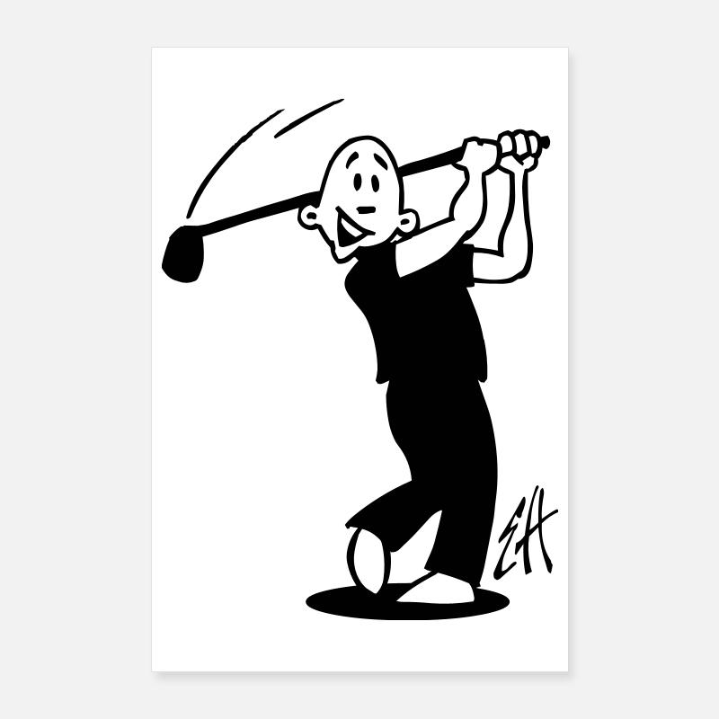 One Color Golf Design Poster 24" x 35" (60x90 cm)