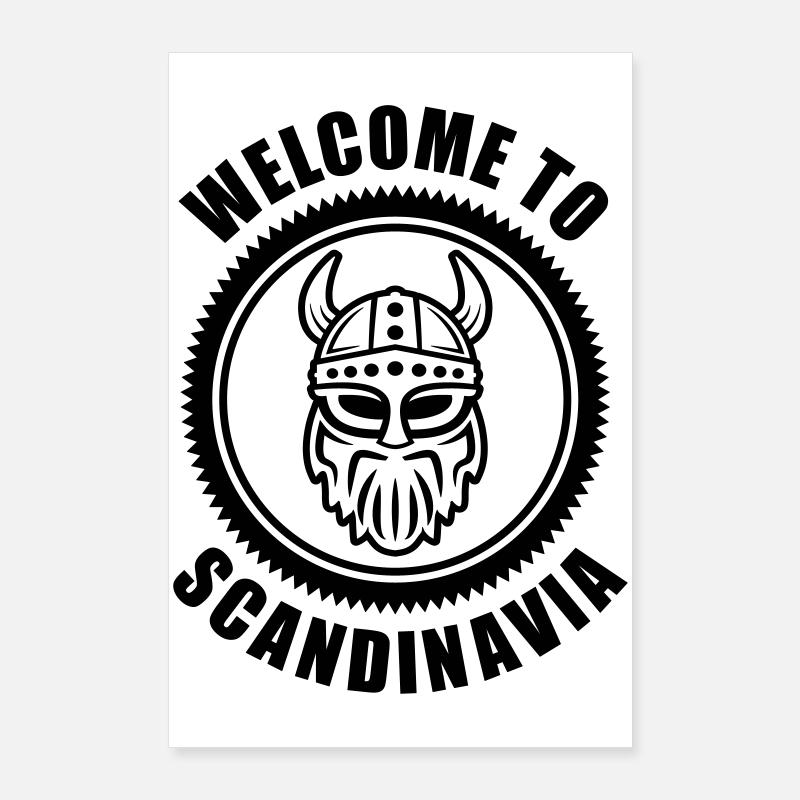 Vikings Logo Welcome to Scandinavia Poster 60 x 90 cm