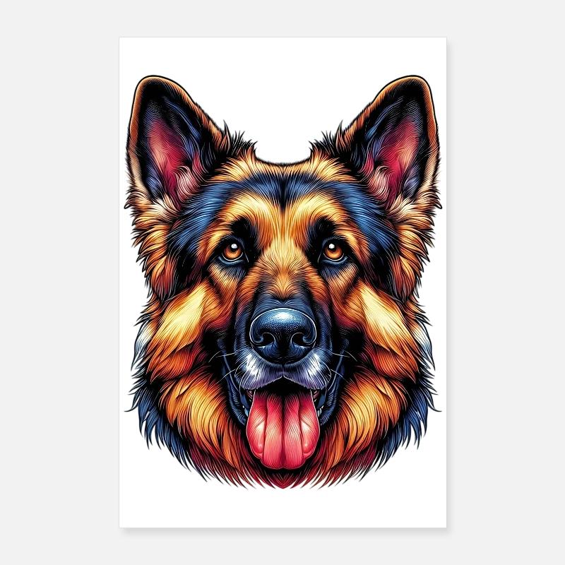 Berger allemand Poster 60 x 90 cm