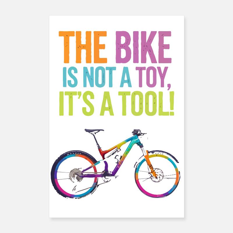 Conception de citation de vélo vibrante Poster 60 x 90 cm