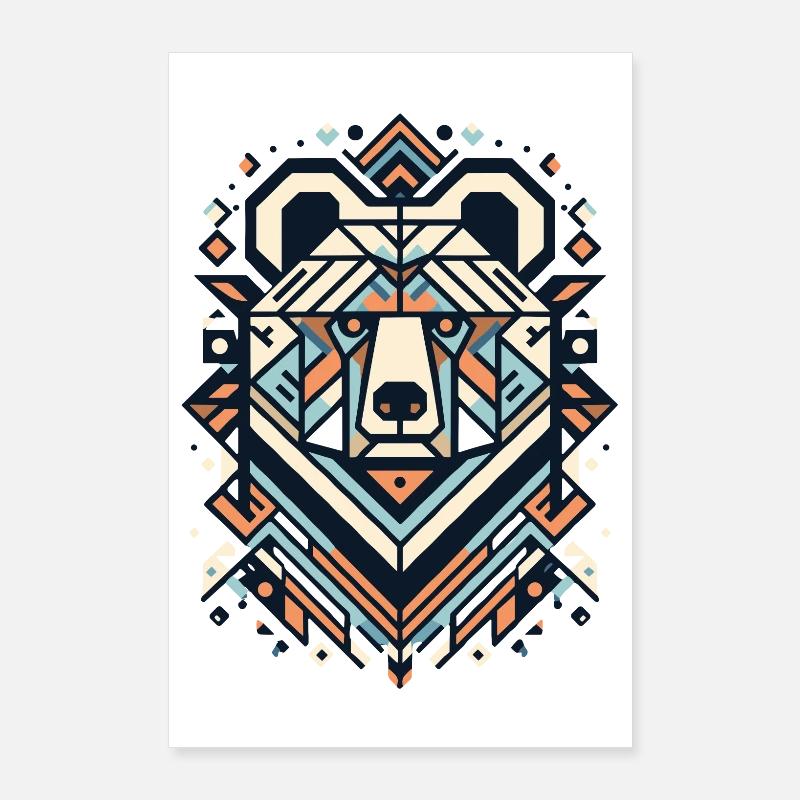 Abstraktes Tier Bär 2 Poster 60x90 cm