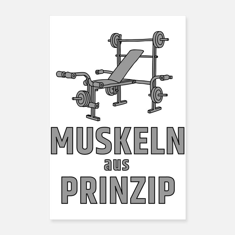 Muscles de principe - banc de musculation Poster 60 x 90 cm