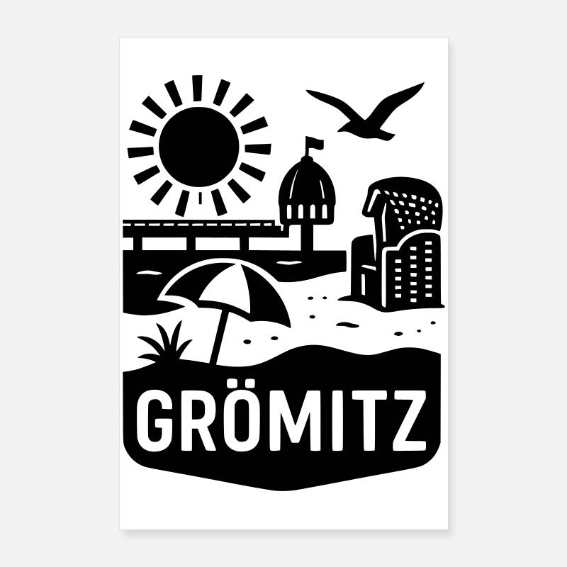 Grömitz Ostsee Urlaub Poster 60x90 cm