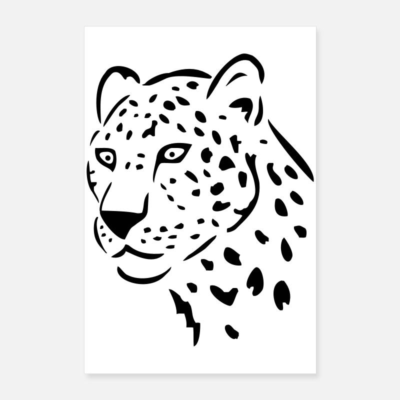 leopard raubkatze Poster 60x90 cm