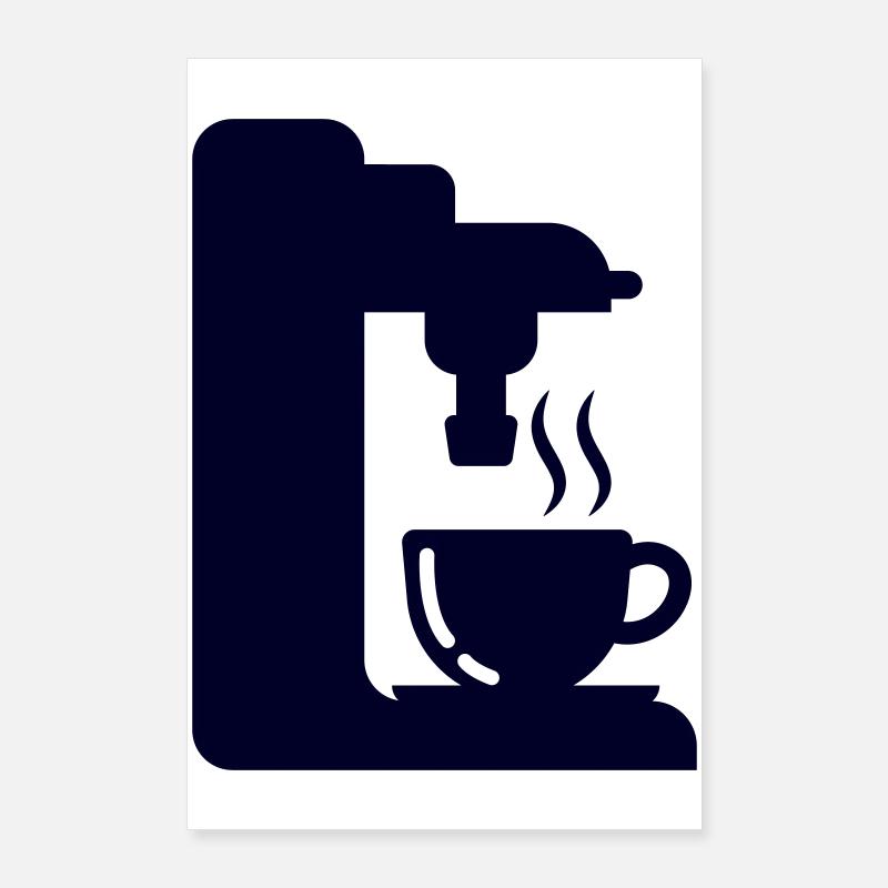 Espresso Silhouette Kaffeekunst Poster 60x90 cm