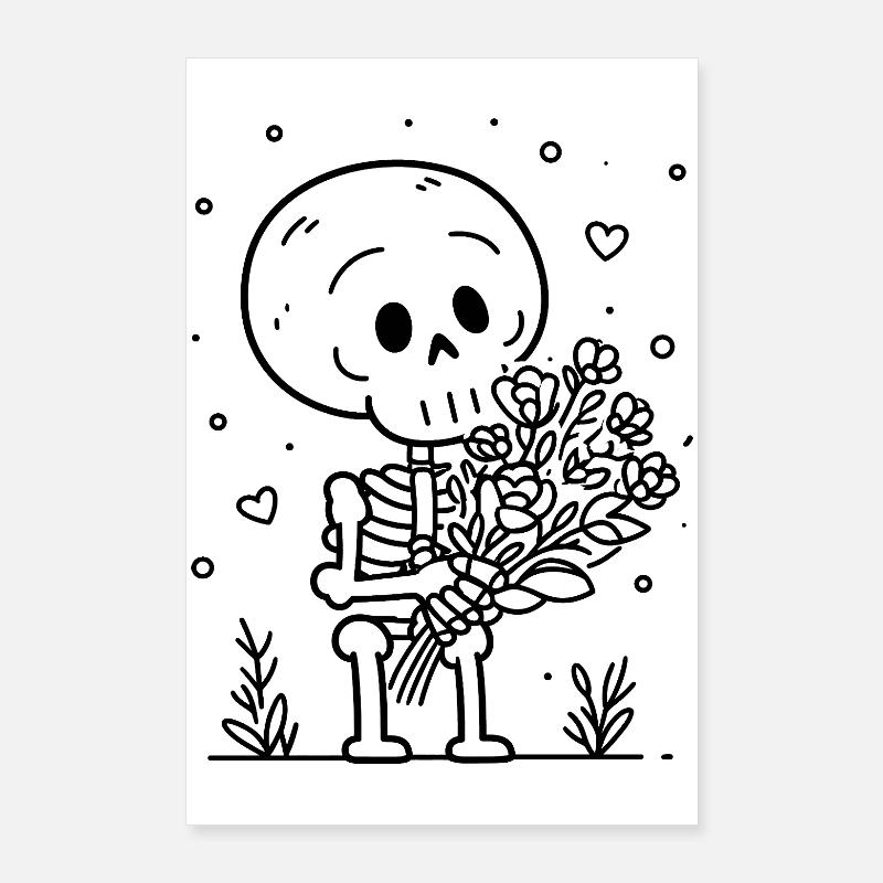 Valentine Skeleton Poster 60x90 cm