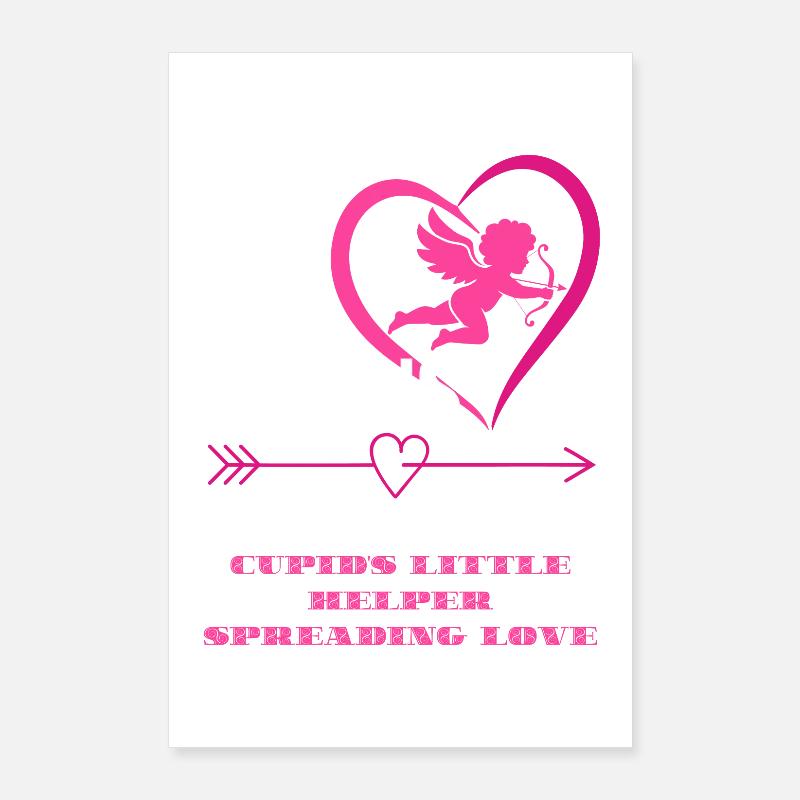 Amors Assistent Herz-Tee Poster 60x90 cm