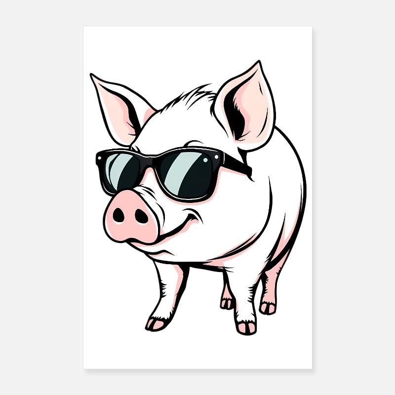 Pig Poster 24" x 35" (60x90 cm)