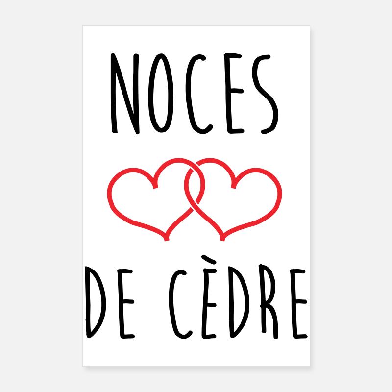 Noces de cèdre – 49 ans de mariage Poster 60 x 90 cm