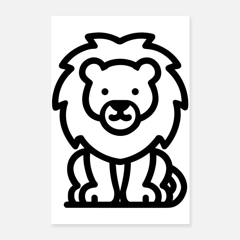 lion Poster 60 x 90 cm
