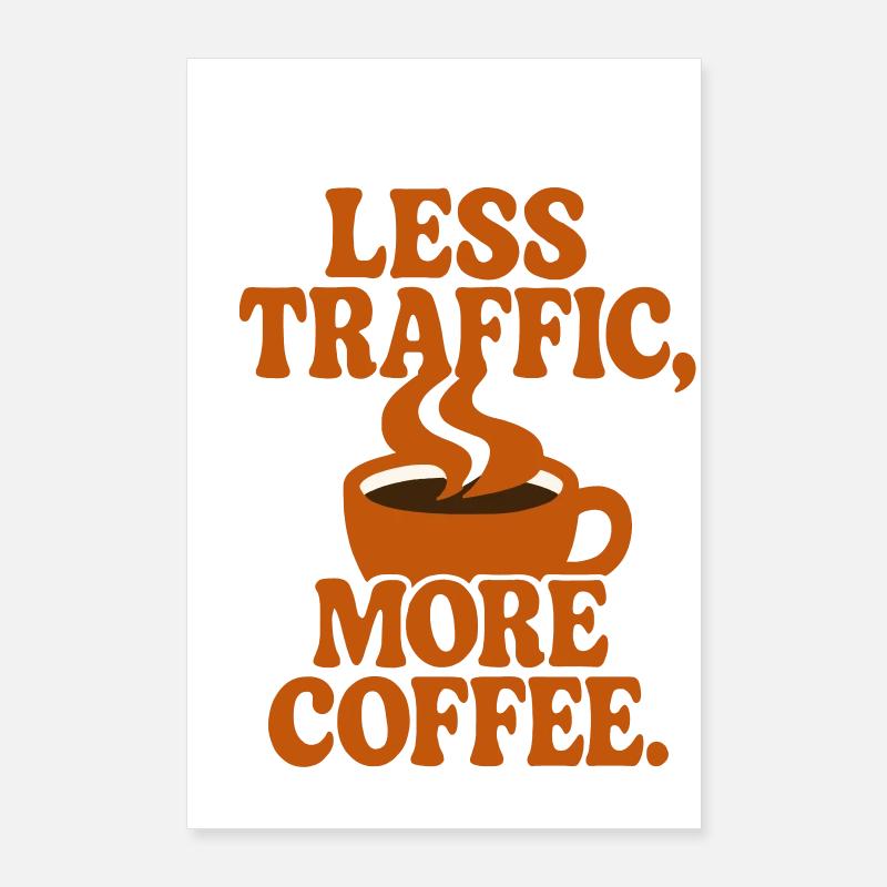 Productivité Caféinée : Zéro Perte de Temps Poster 60 x 90 cm