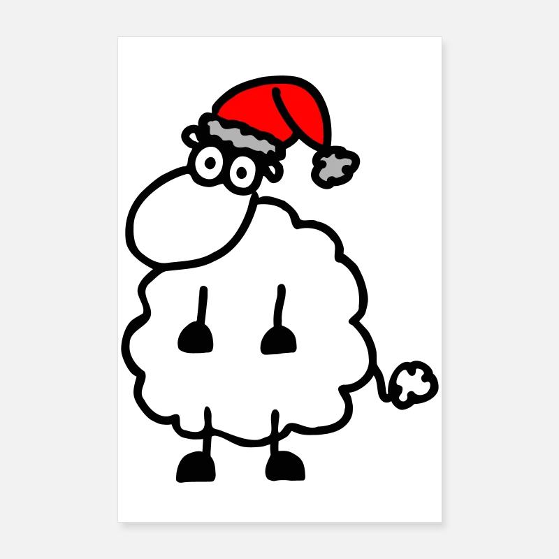 Schafe Weihnachten 2 Poster 60x90 cm