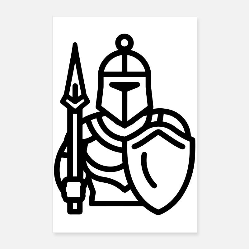 guerrier Poster 60 x 90 cm