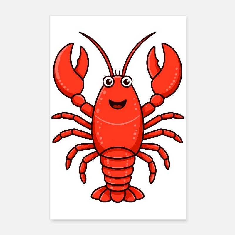 Costume drôle d’animal de carnaval de carnaval de homard Poster 60 x 90 cm