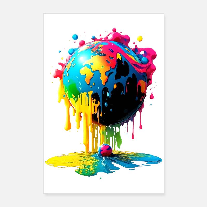 Globus - Erde - Weltkugel Poster 60x90 cm