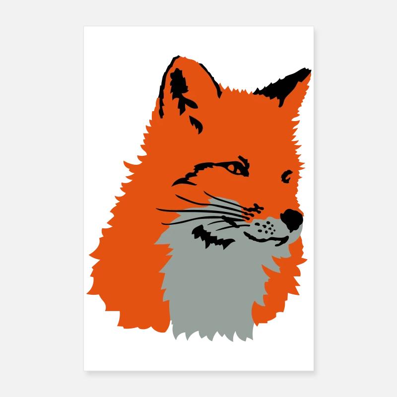 fox Poster 24" x 35" (60x90 cm)