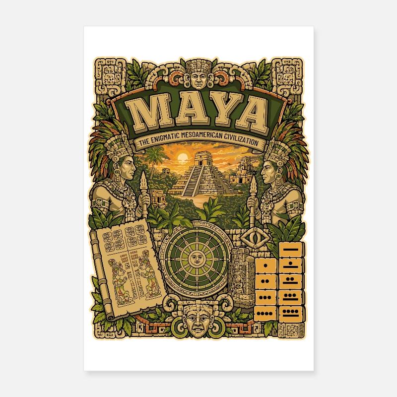 Civilisation maya Poster 60 x 90 cm