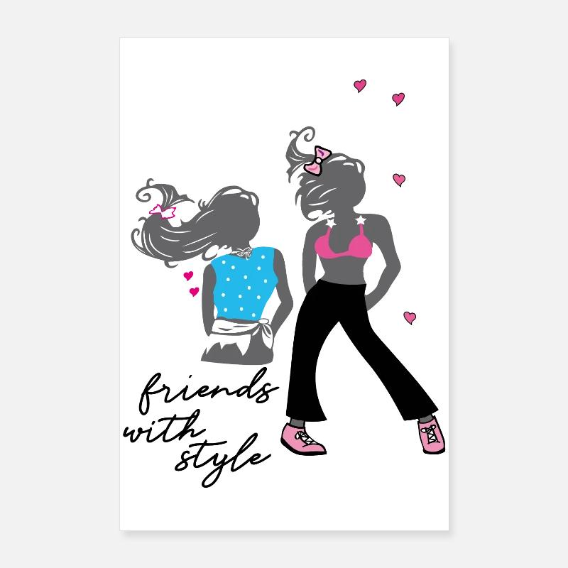 Filles, Amis, Mode Poster 60 x 90 cm