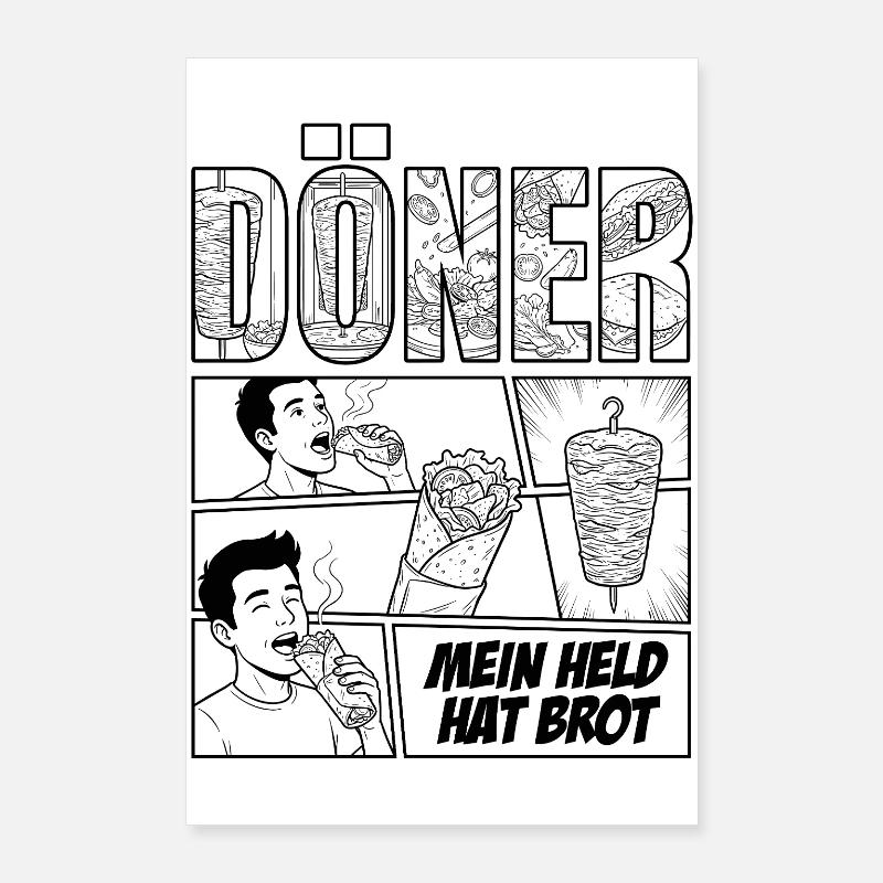 Döner Held – Comic Poster 60x90 cm