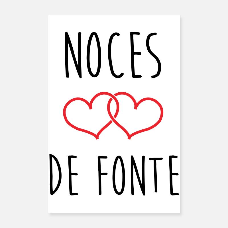 noces de Fonte 73 ans de mariage Poster 60 x 90 cm