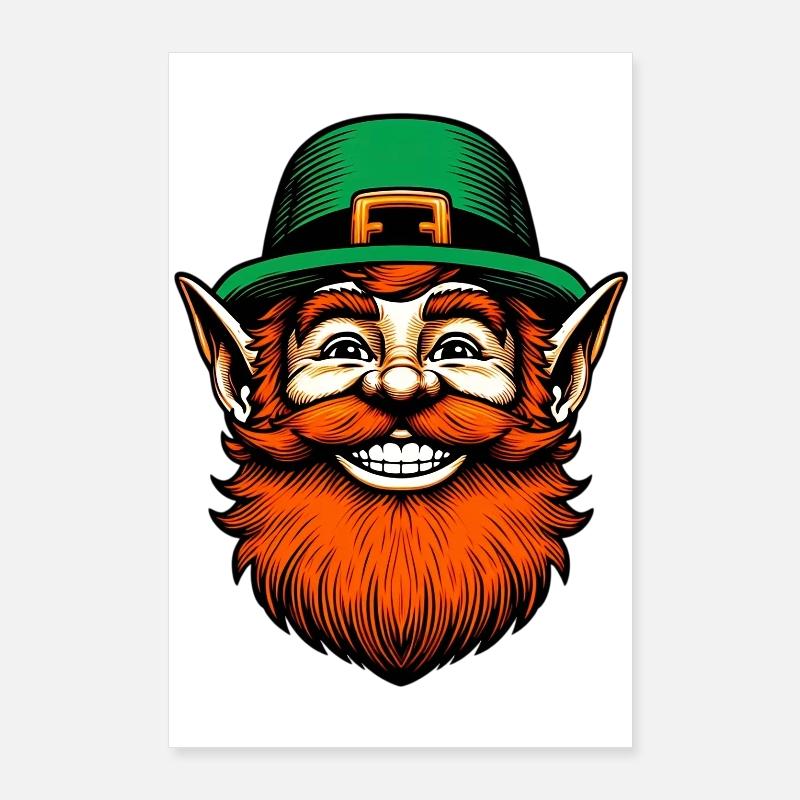 Irischer Kobold Irland Poster 60x90 cm