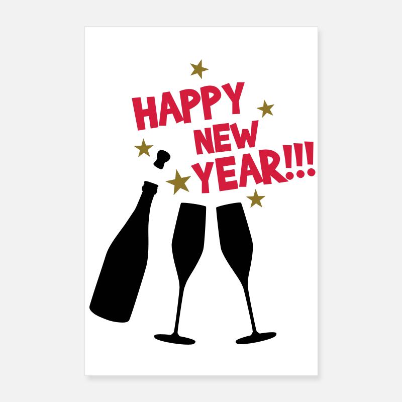 Happy new year Poster 24" x 35" (60x90 cm)