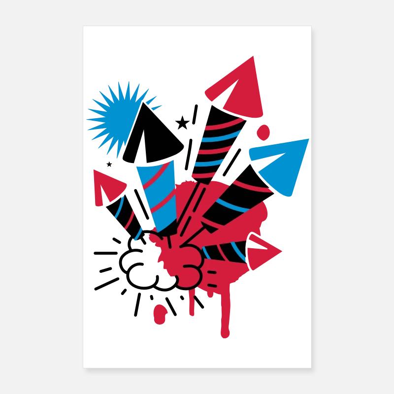 Un feu d'artifice Poster 60 x 90 cm
