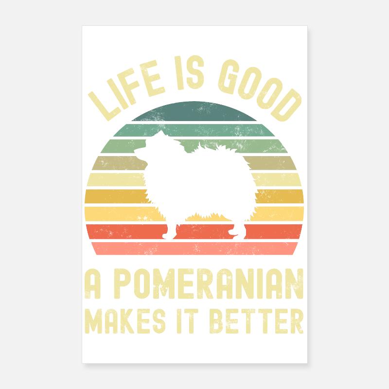 Chien Poméranien Poster 60 x 90 cm