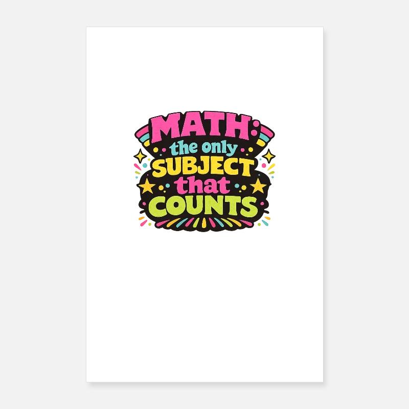 Mathematik zählt: Lebendiges Retro-Design Poster 60x90 cm