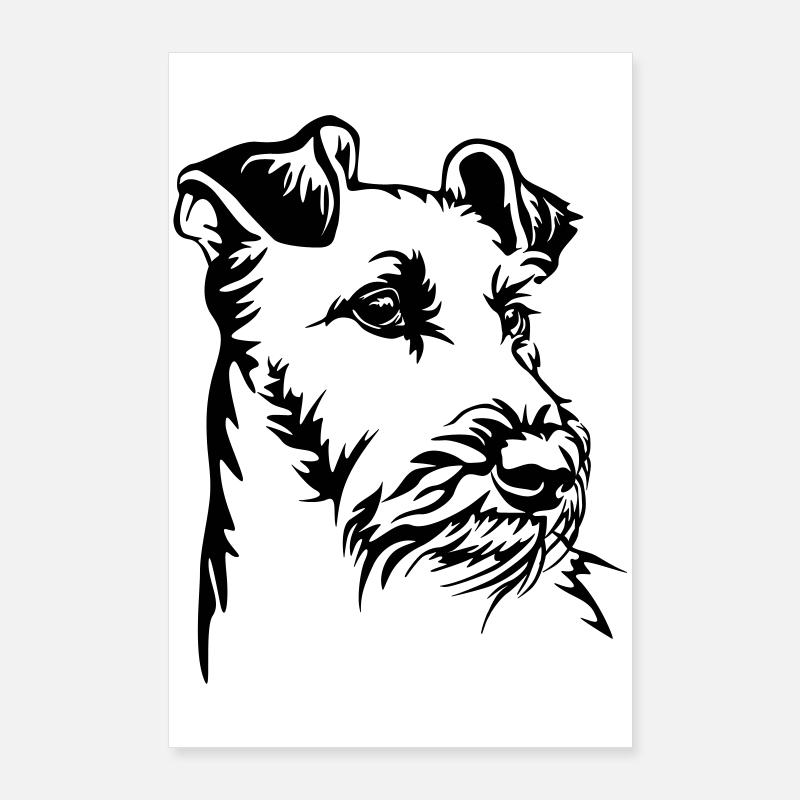Irish Terrier Kopf Poster 60x90 cm