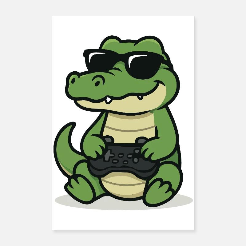 Gamer-Gator Poster 60 x 90 cm