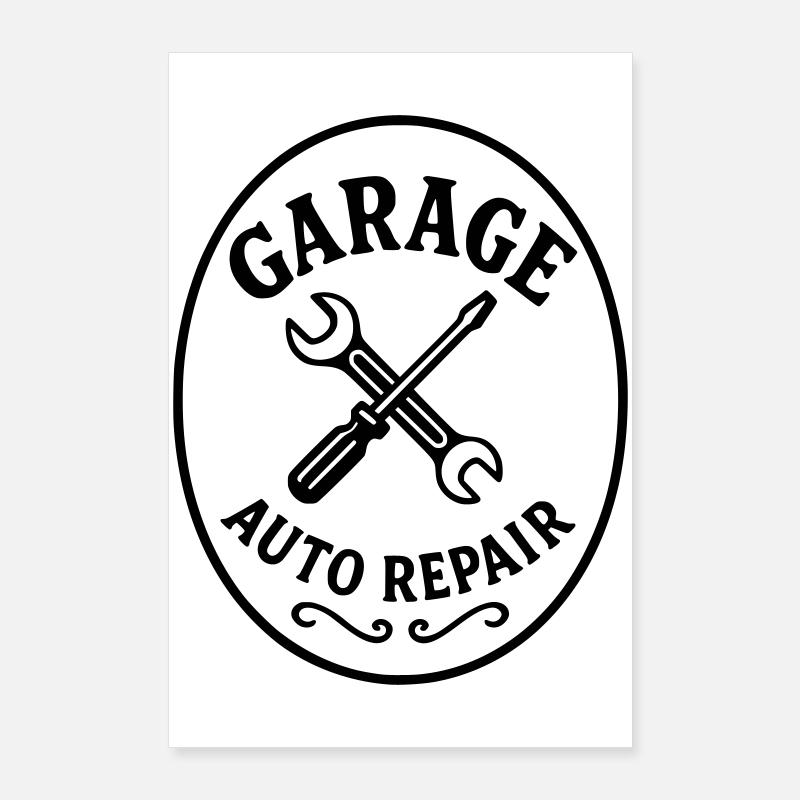 Garage auto Poster 60 x 90 cm