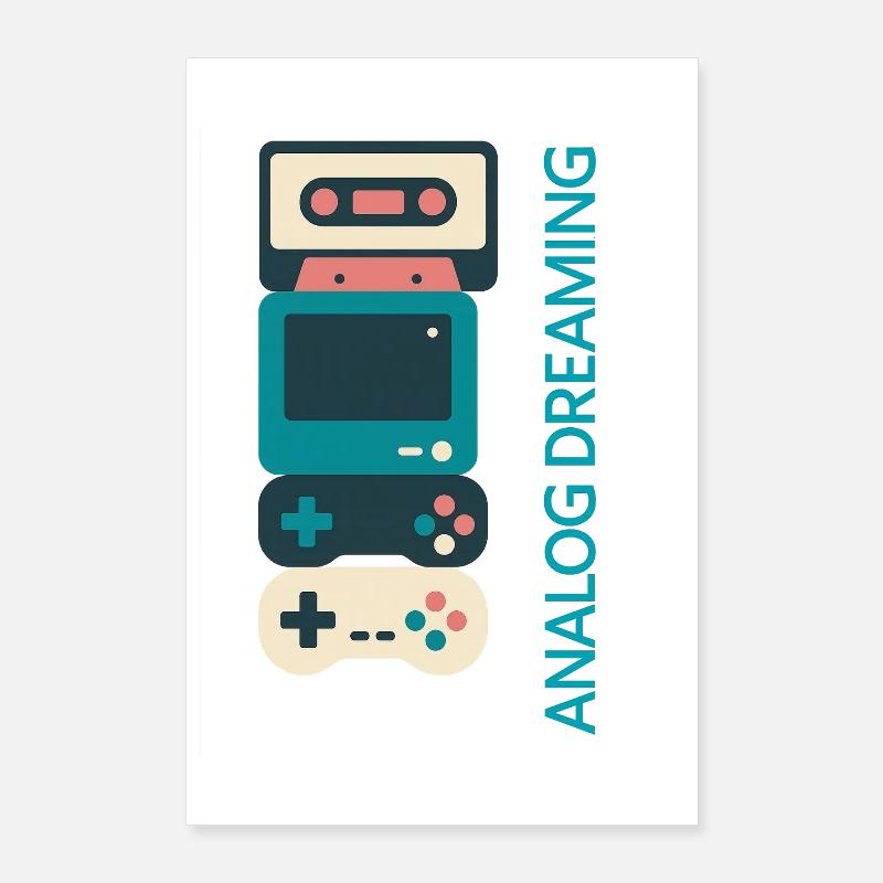 Analog Dreaming Konsolenstapel Poster 60x90 cm