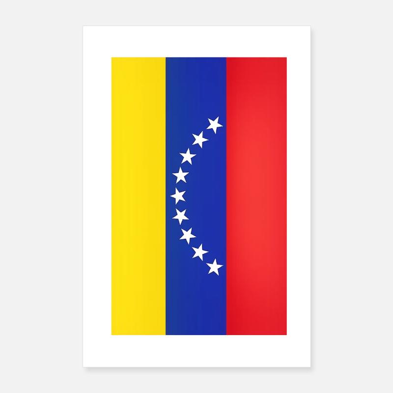 Venezuela-Flaggenbogen-Sterne Poster 60x90 cm