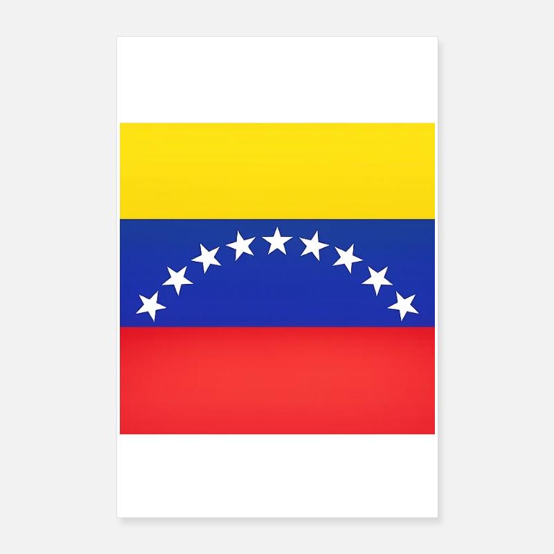 Venezuela-Flaggenbogen-Sterne Poster 60x90 cm