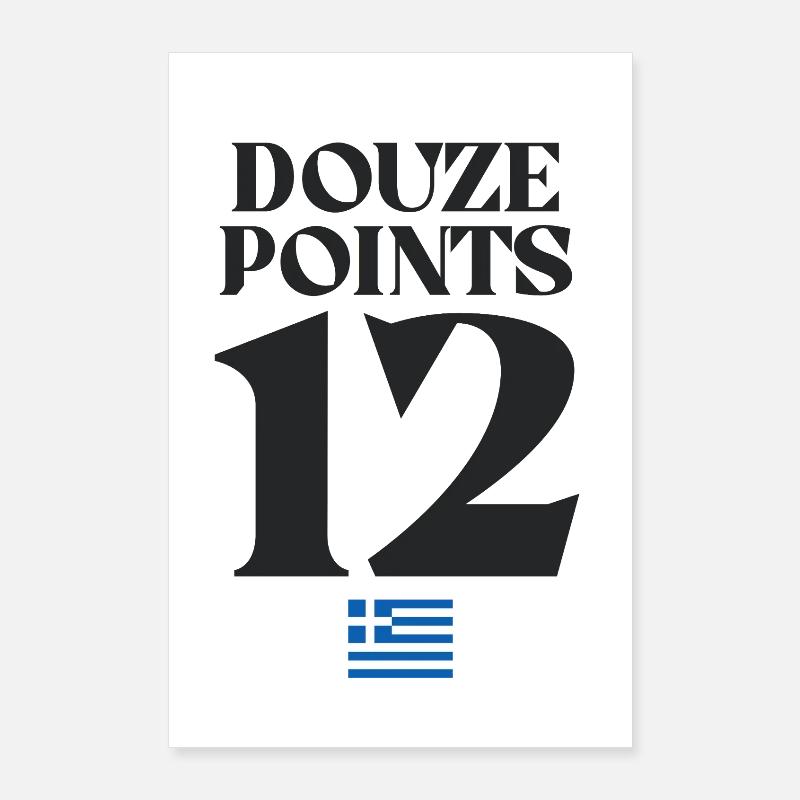 Douze Points 12 Greece Euroviision Poster 24" x 35" (60x90 cm)