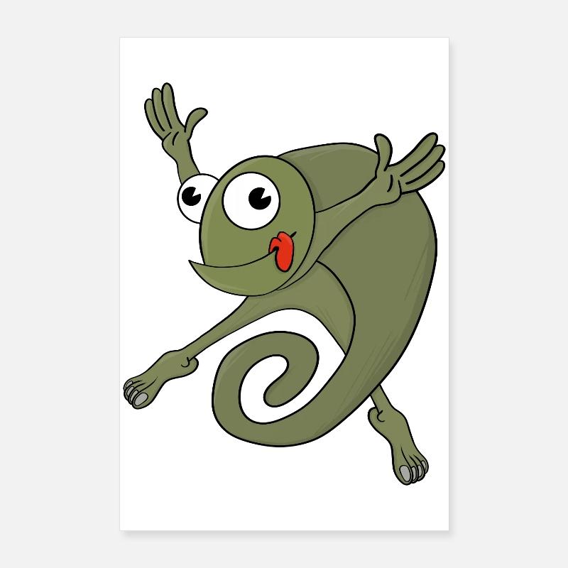 Fantastisches Chamäleon Poster 60x90 cm
