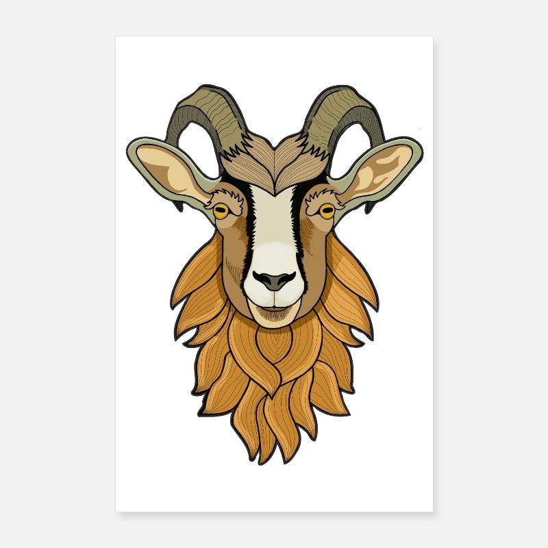 Goat Poster 24" x 35" (60x90 cm)
