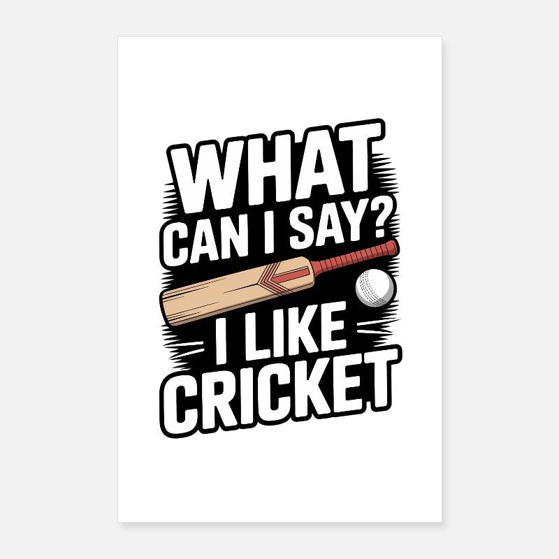 Drôle de cricket : Jeu de cricket vintage Poster 60 x 90 cm