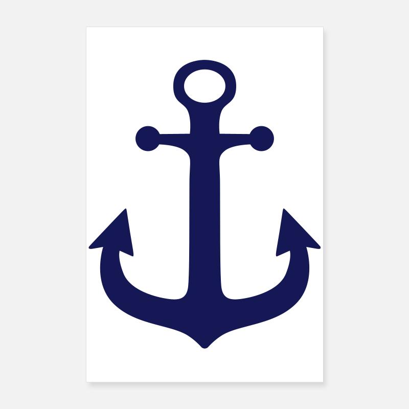 Blauer Anker Poster 60x90 cm