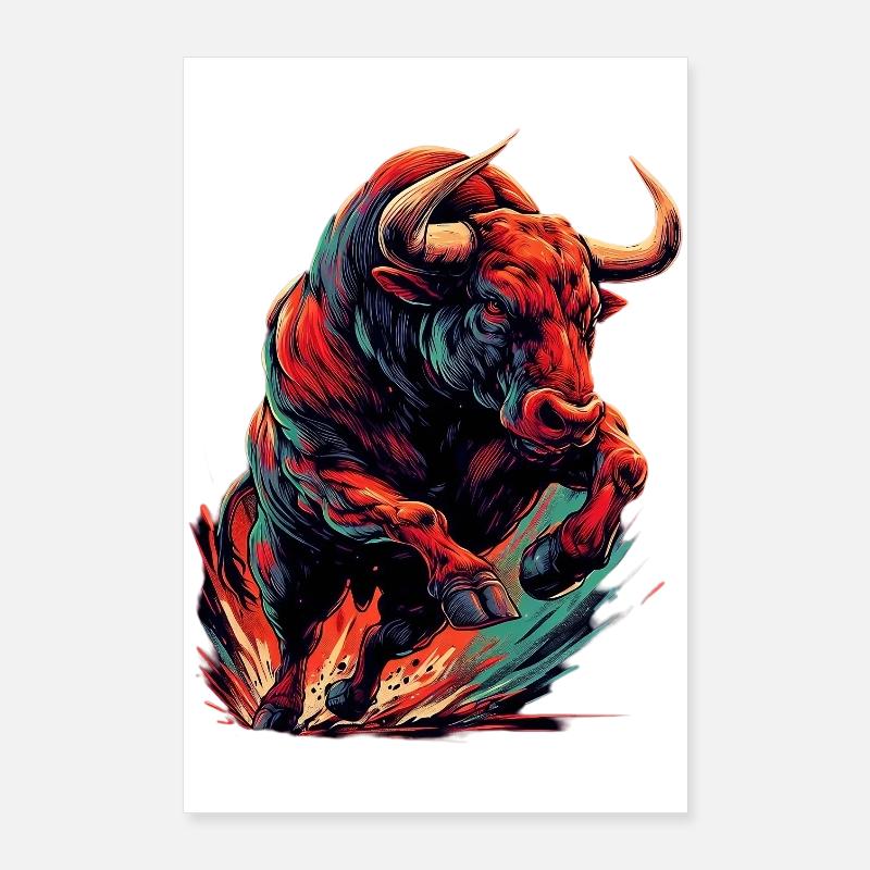 Taureau Poster 60 x 90 cm