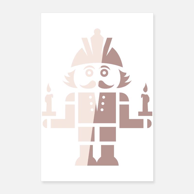 Nutcracker Miner Christmas Symbol Candles Poster 24" x 35" (60x90 cm)